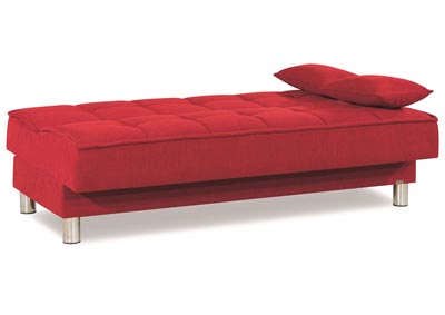 Smart Fit Red Chenille Sofabed,Ottomanson (Previously Casamode)